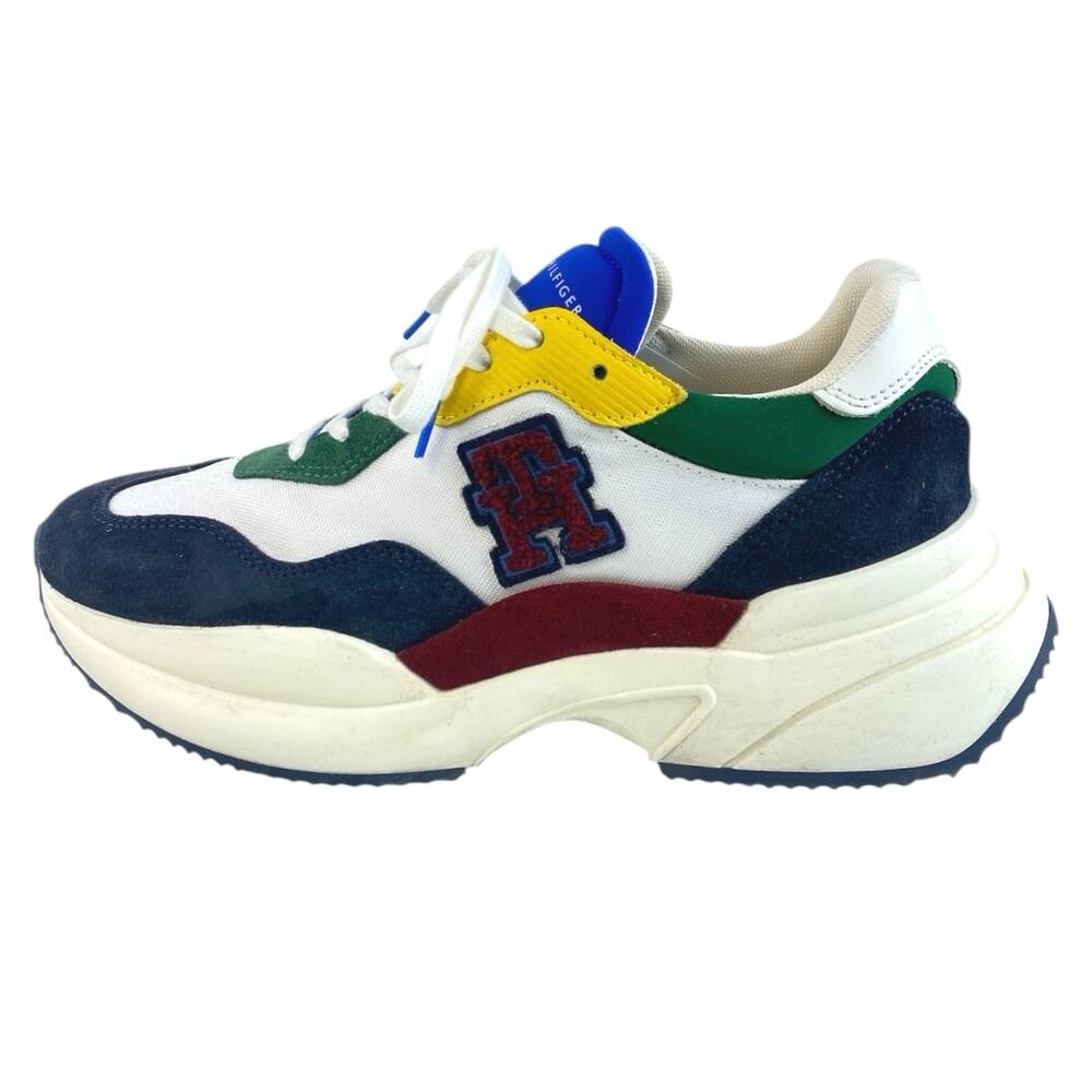 Tommy Hilfiger Women's Multicolor Low Top Lace Up Athletic Sneakers Shoes Sz 7.5